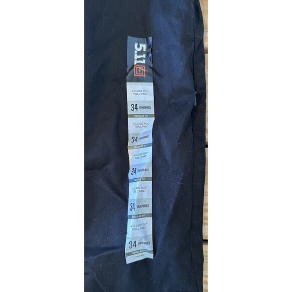 NWT 5.11 Tactical Twill Unhemmed Pants Size 34x39 Men’s Black - Picture 3 of 14
